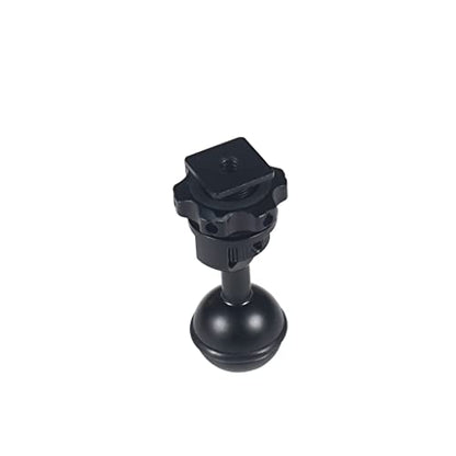 1 Inch Ball Mount Head Adjustable Adapter with Cold Shoe Base for Underwater Camera Case Video Flash (Kit B) - color: Kit B