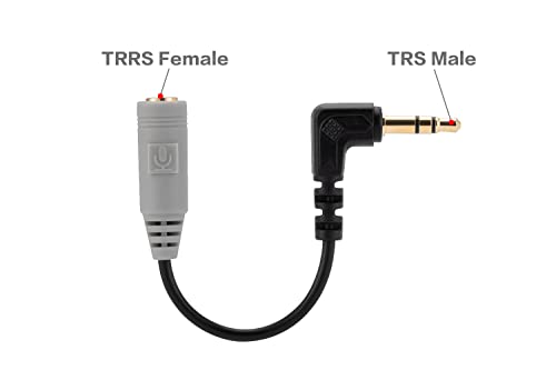 UNCLE LIGHT 2 Pack Replacement SC3 Microphone Cable for 3.5mm TRRS to TRS Adapter for Cameras Video Recorders Compatible with Sony Nikon Canon