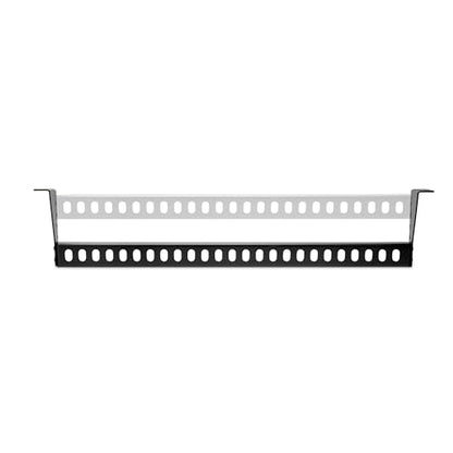 StarTech 1U Cable Lacing Bar, Adjustable Depth (12S-Cable-Lacing-BAR) | Horizontal cable guide, Depth 1.5 to 3.7in, Inward or outward install, M6 cage nuts and screws, Patch panels and PDUs - style: Adjustable Offset Single Unit
