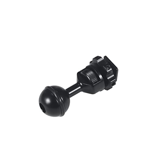 1 Inch Ball Mount Head Adjustable Adapter with Cold Shoe Base for Underwater Camera Case Video Flash (Kit B) - color: Kit B