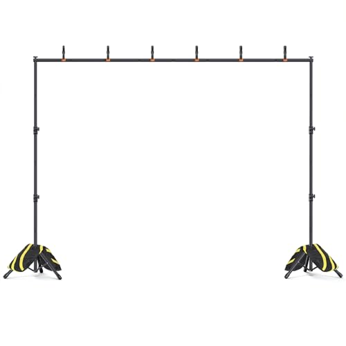 Forlogic Backdrop Stand 10x7.5ft(WxH), Heavy Duty Adjustable Photo Back Drop Stand kit, Suitable for Party, Photography, Weddings