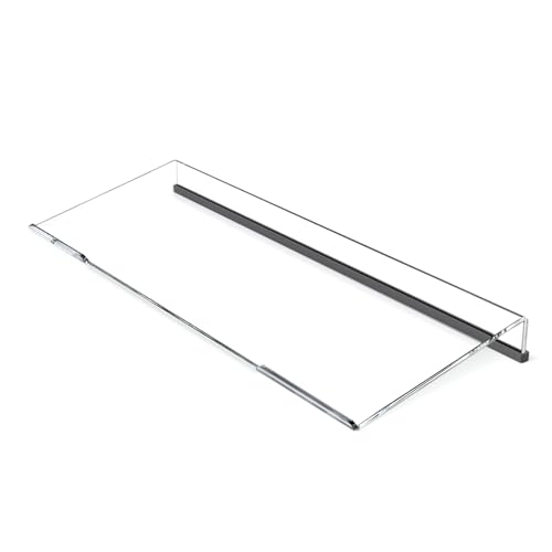 Beego Ergonomic Computer Keyboard Stand - Clear Acrylic Keyboard Riser Tilted Keyboard Holder Keyboard Tray with Black Non-Slip Strip for Easy Typing at Home School Office Desk Accessories - color: Clear W/ Black Strip, size: 1PCS