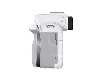 Canon EOS R50 Mirrorless Vlogging Camera (Body Only/White), RF Mount, 24.2 MP, 4K Video, DIGIC X Image Processor, Subject Detection & Tracking, Compact, Smartphone Connection, Content Creator | 24.2MP Aps-C, Digic X, Dual Pixel Af Ii Subject Detection, 4K