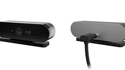 Logitech Logi 4K Pro Magnetic Webcam for Pro Display XDR, Video Calling Conferencing Recording, Zoom and Microsoft Teams, Ultra HD, Pro Streaming Web Camera (Renewed), Black