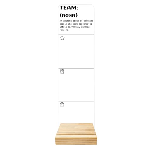 Monitor Memo Board Computer Monitor Memo Board Team Gifts Acrylic for Computer Monitors Laptop and Desktop No Screen Damage with Removable Design 12.6X 3.15 x 0.2 inches - style: Team