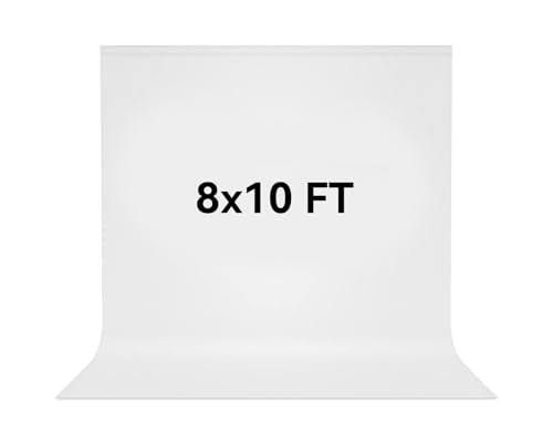 8X10 FT White Backdrop, 100% Polyester Photography Background Curtain Screen, Foldable White Screen Washable for Professional Photoshoot Portraits Party Video Studio - color: White, size: 8 X 10FT