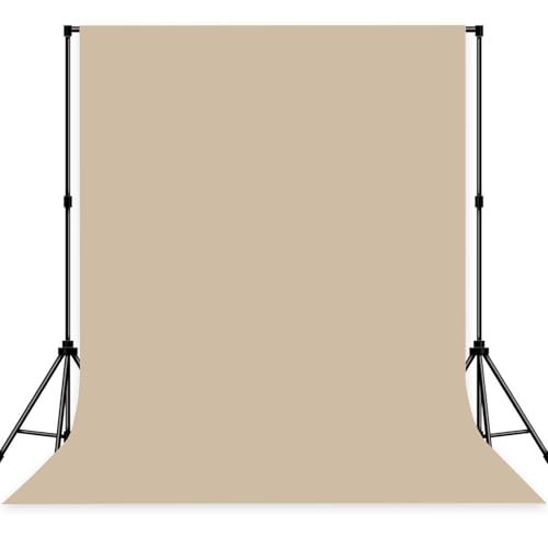 Photo Backdrop Beige Fabric Professional Photography Solution 5x7ft Seamless Design Eliminate Wrinkles Baby Shower Pregnant Women Shooting Scene Background - color: Beige, size: 5x7ft