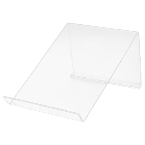 POPETPOP Acrylic Phone Stand for Desk Telephone Stand for Desk and Office Phone Organizer Transparent Desktop Holder for Landline Cellphones Space Saving Riser 7.48 X 5.51 X 3.93 in