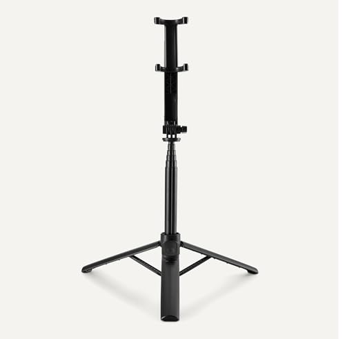 Amazon Basics 36" Portable Selfie Stick Mini Tripod for Phone with Detachable Remote, 360-Degree Rotation, 30-Foot Range, Compatible with iPhone, Samsung, and More, Black - size: 36inch