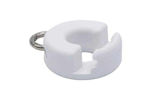 GoDonut Mini – Portable Keychain Cell Phone Stand & Holder – Desk Accessory Perfect for Travel, Office & Nightstand – Compatible with iPad mini and Smartphones - White - color: White