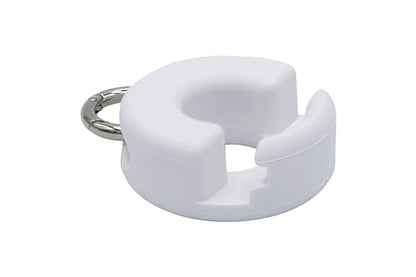 GoDonut Mini – Portable Keychain Cell Phone Stand & Holder – Desk Accessory Perfect for Travel, Office & Nightstand – Compatible with iPad mini and Smartphones - White - color: White