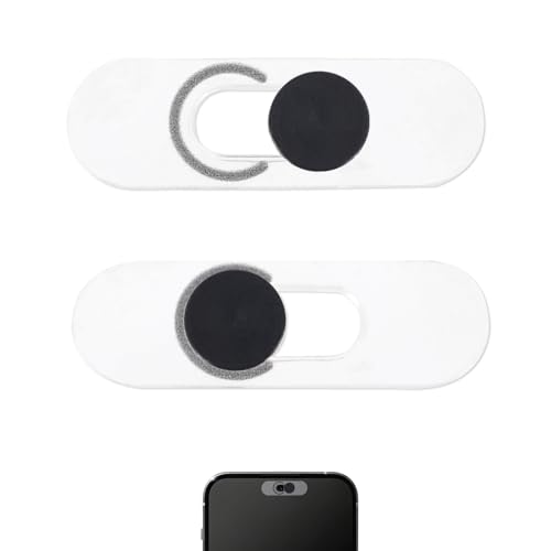 2pcs Cell Phone Front Camera Cover for Android Pixel Galaxy iPad, Centered Single Camera Slide Privacy Protection Web Cam Protector for Computer Laptop Ultra-Thin Webcam Cover (Black)