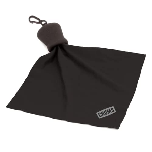 Chums Pouch Microfiber Lens Cloth - Portable Lens & Screen Cleaner Cloth Keychain (Black), Standard (30055) - color: Black, size: Pouch Standard