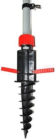 Adjustable Banner Pole Holder with Stake Outdoor Horizontal Banner Post Stand for 10'W X 3'H Banner,Advertising Displays Stand Yard Sign Displays with Carrying Bag (Hardware only)
