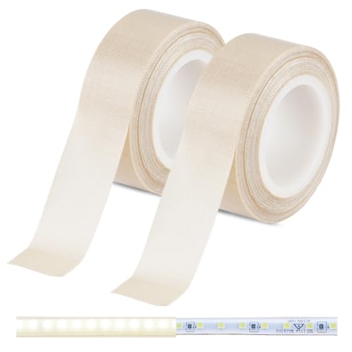 2PCS Light Dimming Tape 0.78inx32.8ft LED Light Strip Masking Tape for Moderate Light Blocking, Beige - color: Beige