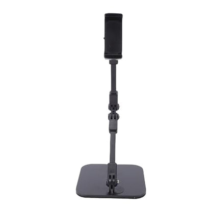 Desktop Phone Stand, Height Adjustable Phone Holder with 360 Degree Rotatable Arm and Stable Steel Base for Live Streaming Recording Video Calls and Work from Home Meetings