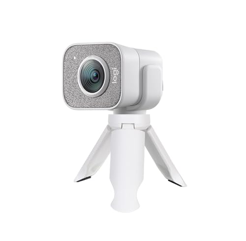 LZYDD Webcam Clip with Mini Desk Tripod Mount for Logitech StreamCam 1080P HD 60fps Streaming Webcam (White) - color: White