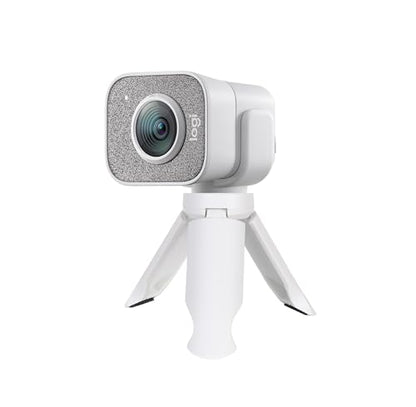 LZYDD Webcam Clip with Mini Desk Tripod Mount for Logitech StreamCam 1080P HD 60fps Streaming Webcam (White) - color: White