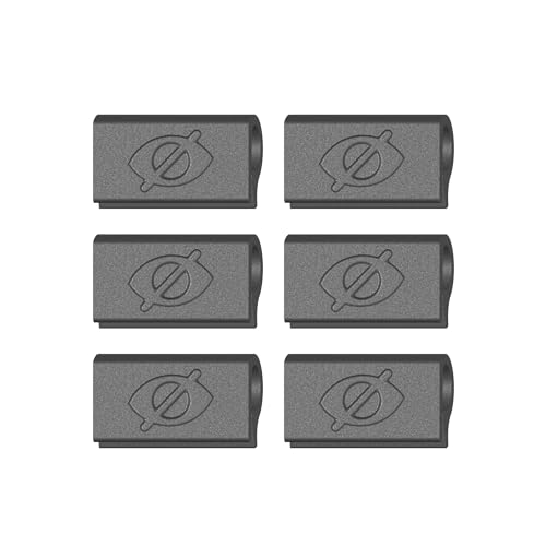 Webcam Cover Slide for Laptop, Made in the USA, Thin, Flexible, Push-On Camera Cover for MacBook, PC & Chromebook, No Adhesive, No Residue, 6 Pack