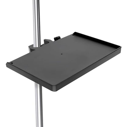 Sound Card Clip On Tray, Microphone Stand Tray, Multi functional Live Streaming Pole mount shelf sheet music Stand Clamp percussion table karaoke mic stand accessories -S-8X6inch - size: 200*140mm