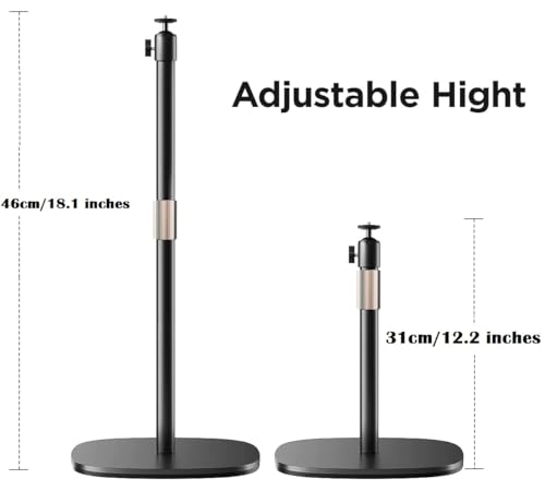 Desktop Webcam Stand, 18-inch Heavy-Duty Webcam Tripod Holder Compatible with Insta360 Link 2 pro/Link 2C pro/Link 2/Link 2C/Link PTZ 4K Webcams and X4 X3 X2 Action Cameras