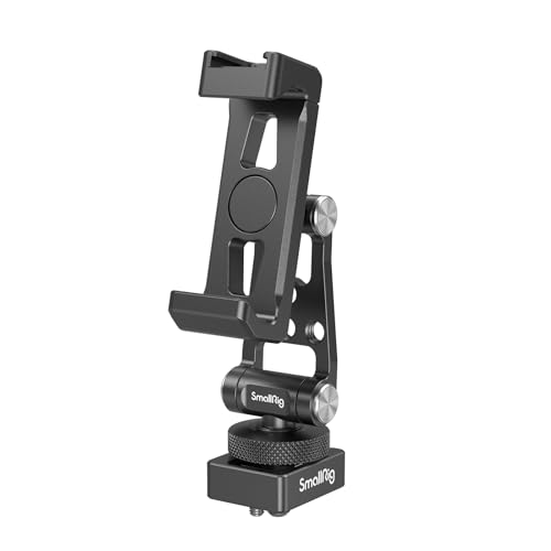 SMALLRIG Universal Phone Tripod Mount, Metal Cell Phone Mount with Cold Shoe Mount and M4 Screws for DJI RS 4 Mini/Pro, Free Adjustment Phone Mount Adapter for iPhone 17 16, for Samsung Galaxy- 4301