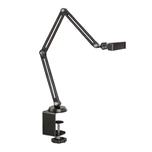 EMEET Overhead Camera Desk Mount, Flexible Articulating Webcam Stand with 1/4" Screw, Heavy Duty Desk Clamp Camera Arm for Live Streaming, Video Recording, Fits Smartphone, Webcam, Max Load 4 lbs