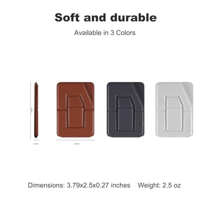 The Magnetic Wallet Stand and Card Holder, The Tripod for iPhone, with Multi - Angle Adjustable Feature, is Compact and Portable, has Strong Magnetic Attraction (Grey) - color: Grey