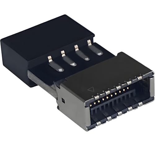 USB 2.0 to USB 3.2 Gen 1 Header Adapter Front Panel Connector Motherboard 9Pin to Type-E/USB C