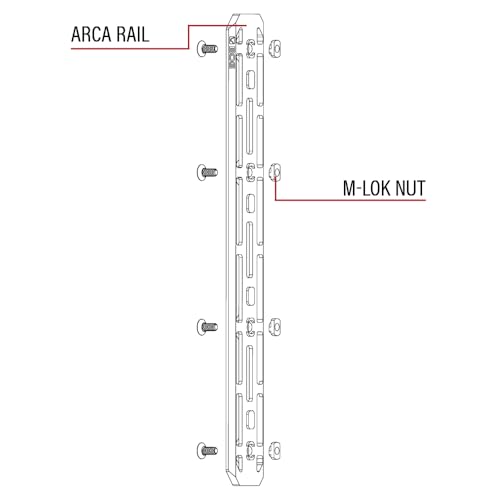 BOG Arca Swiss Mounting Accessory for M-Lok, Optics, and Binocular Attaching, Aluminum Construction, Compatible with BOG Tripods, for Hunting, Shooting, Outdoors, and Photography - style: M-Lok Rail