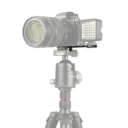 NICEYRIG Cold Shoe Mount Extension Bracket with Quick Release Plate for Arca-Standard Dovetail, DSLR Camera and Tripod Adapter Shoe Mount Cheese Bar for Microphone Flash LED Light - 433