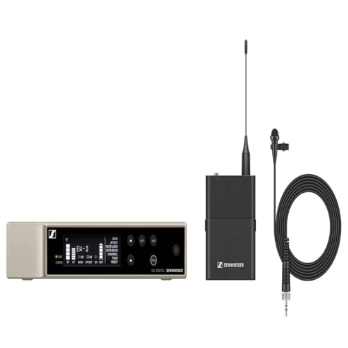 Sennheiser Pro Audio EW-D ME2 Lavalier Microphone Set, XLR Connectivity, 56 MHz Bandwidth, Automated Setup, UHF Transmission, Noise Elimination, Interference Reduction, Reliable Connections - style: R1-6