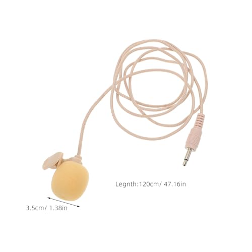 STOBAZA Portable Lapel Microphone Wired Condenser Mini Mic with 3.5mm Plug for PC Laptop Tablet, Skin Tone Wearable Microphone for Video Recording, Vlogging, and Online Meetings