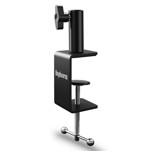 Table Microphone Clamp Heavy-Duty Desk Mic Metal C-Clamp Mount Base for Mic Suspension Boom Scissor Gooseneck Arm Stand Holder with Adjustable Screw - KBG-47 Desk Clamp - size: KBG-47 Desk Clamp