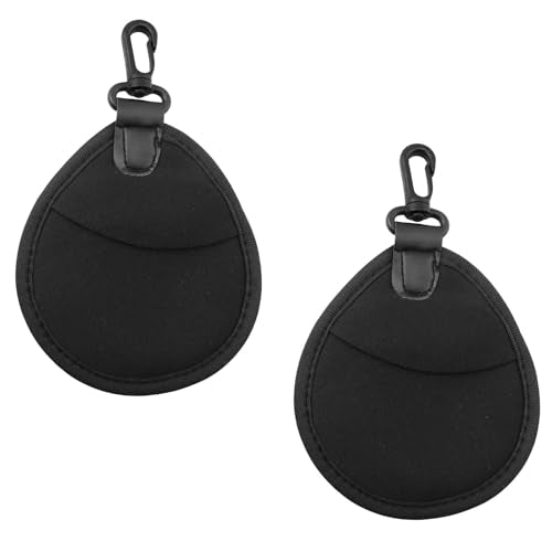 E-outstanding 2PCS Black Circular Filter Storage Pouch 9.7x11.6cm Stretch Fabric Bag Sleeve Protective Case
