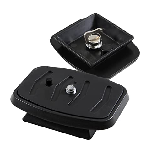 2 Pack 43mm Tripod Quick Release Plate Camera Mounting Adapter, QR Ball Head Parts Replacement for Torjim 60-Inch AX60, Endurax 66'' ETR66 Mount 1 11/16'', Black - size: 43mm