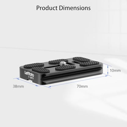 Leftfoto 70mm Camera Quick Release Plate Fits Arca Swiss Standard Clamp Universal Metal Small QR Tripod Camera Body Mount Plate for DSLR Camera Tripod Ballhead - size: 70mm