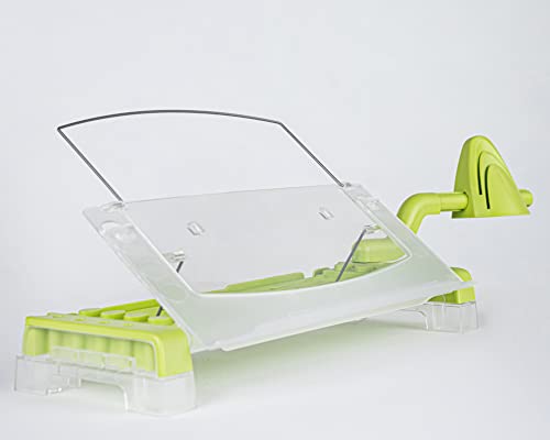 MemoScape Adjustable in-Line Document Holder for Typing | Reduce Neck Strain, Improve Focus, Boost Desk Organization/Workflow | Paper Holder Stand for Desk or Home Office - Avocado Green (VUR 3080) - color: Light Green/Clear