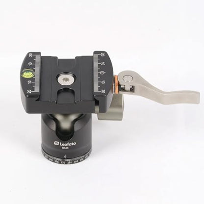 Carbon Fiber Mini Tabletop Tripod with Leveling Base for Camera, Aluminum 360° Rotating Ball Head with 1/4" QR Plate for DSLR/Phone Holder/Projector, Convertible 1/4" & 3/8" Screw, Max Load 11.4LB - color: LS-223CEXX+LH-25LR: with 25LR Ball Head