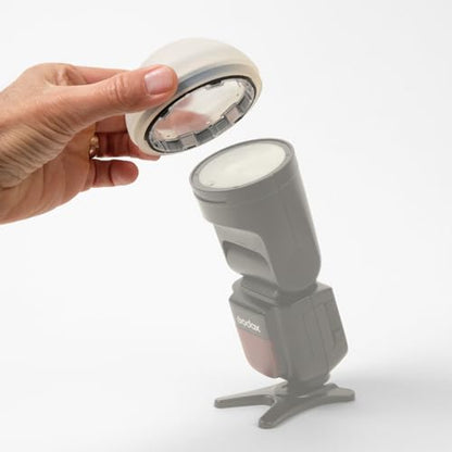 Rogue Magnetic Flash Dome + Rogue Flash Adapter Standard v2 | Use the Flash Dome soft diffuser on your speedlight with the included Flash Adapter - color: Rogue Flash Dome + Standard Flash Adapter V2