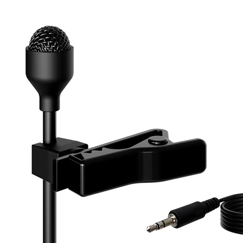 J K Pro MIC-J 044 Lavalier Lapel External Microphone Designed Compatible with Zoom TASCAM Recording Devices - Standard 1/8" TRS Plug