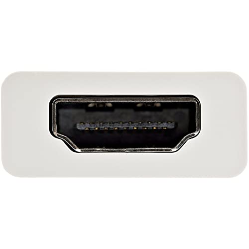 StarTech USB-C to HDMI Adapter Dongle, 4K 60Hz, Portable, White, Reversible - color: White, style: 4K 60Hz