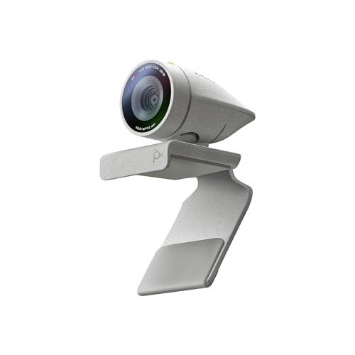 Poly Studio P5 Professional Webcam (Plantronics) - 1080p HD Laptop Camera for Video Conference & Distance Learning - Monitor & Tripod Mount - Privacy Shutter-Works w/Teams (Certified), Zoom(Certified) | 1080p Full HD at Up to 30 Fps, 4x Digital Zoom with