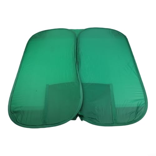 Portable Double Green Screen Photography Backdrop with Velvet Polyester Fabric, Foldable Chair-Mount Design for Video Production and Live Streaming
