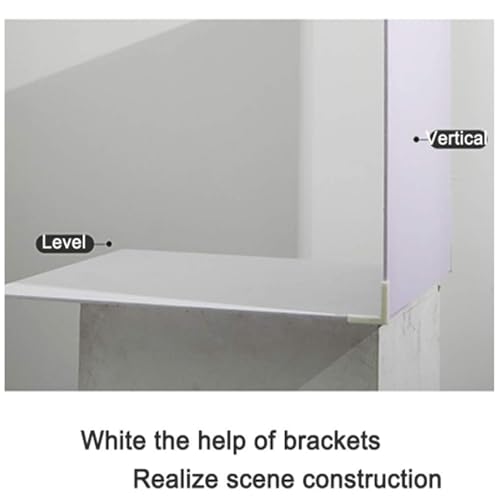Meking Photo 2PCS L-Bracket and 2PCS Paper Clips for Photo Backdrop Board, Support Props Kit for Product Photography Backdrop - size: 2PCS L-Bracket&2PCS Paper Clips