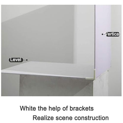 Meking Photo 2PCS L-Bracket and 2PCS Paper Clips for Photo Backdrop Board, Support Props Kit for Product Photography Backdrop - size: 2PCS L-Bracket&2PCS Paper Clips
