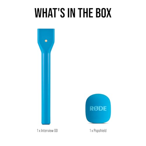 RØDE Interview GO Handheld Adaptor for RØDE Wireless Microphones (Blue) - color: Blue