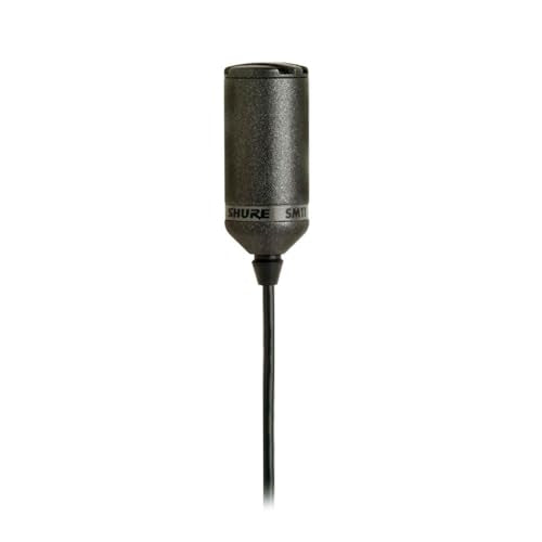 Shure SM11 Omnidirectional Miniature Dynamic Lavalier Microphone with Flexible, Long-Life Cable, Tie Clasp Assembly, Tie Tack Assembly, Connector Belt Clip and Zippered Carrying Bag (SM11-CN) - style: SM11-CN