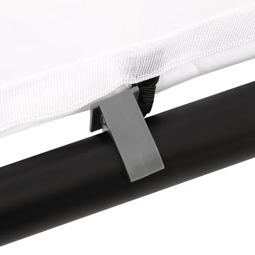 7.87ft x 13.12ft Green Screen Backdrop with Stand, Large Collapsible Green Backdrop w/Stand Foldable Frame for Parties Photography Video Shooting Live Streaming Gaming YouTube Creators (White) - color: White