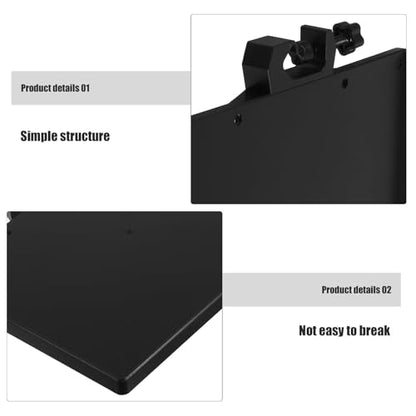 Toddmomy Microphone Stand Tray with Movable Sound Card Holder and Mic Clip, Large 24X17.5Cm Live Streaming Rack for Podcasting and Recording Accessories